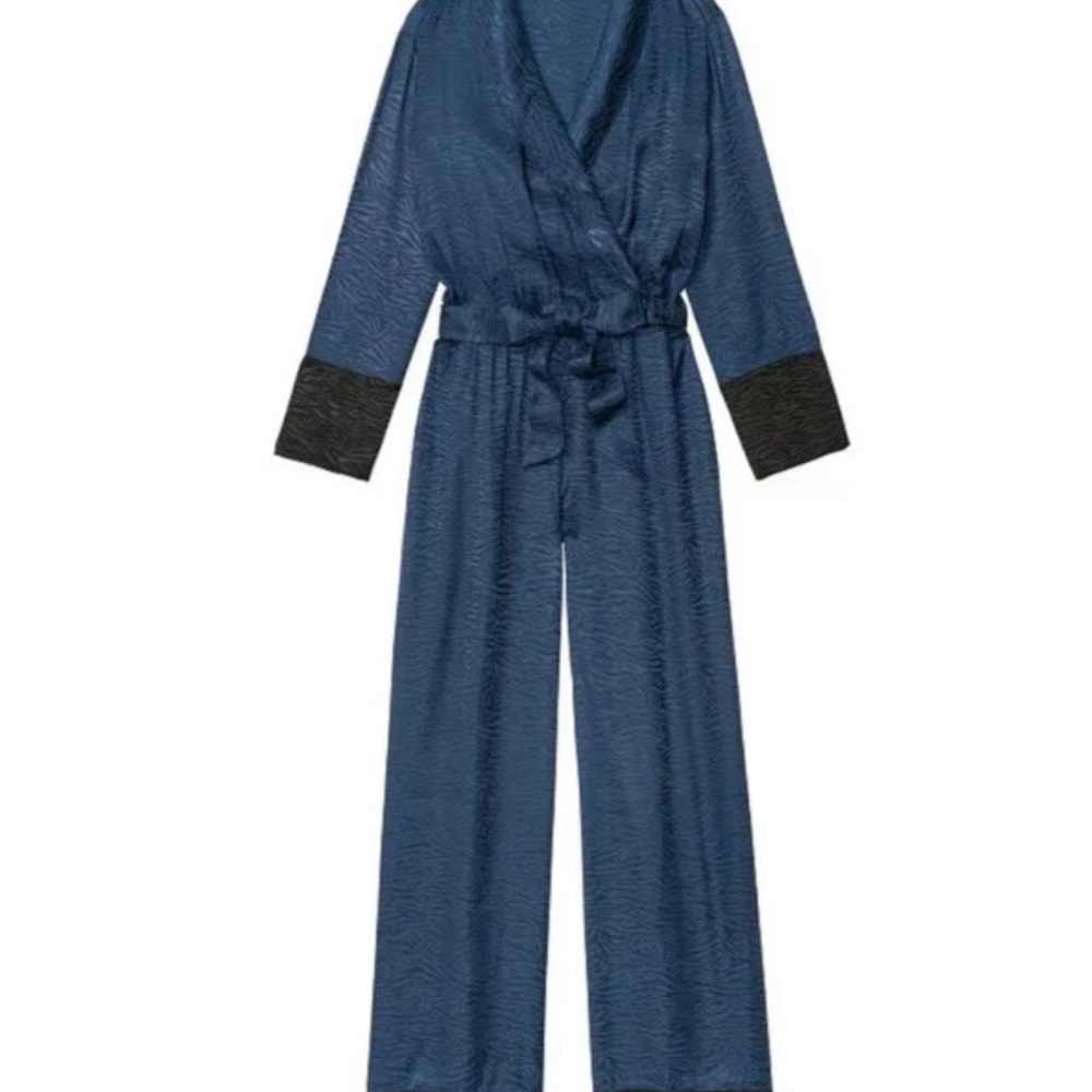 Victoria's Secret Navy Jumpsuit with Black Cuffs